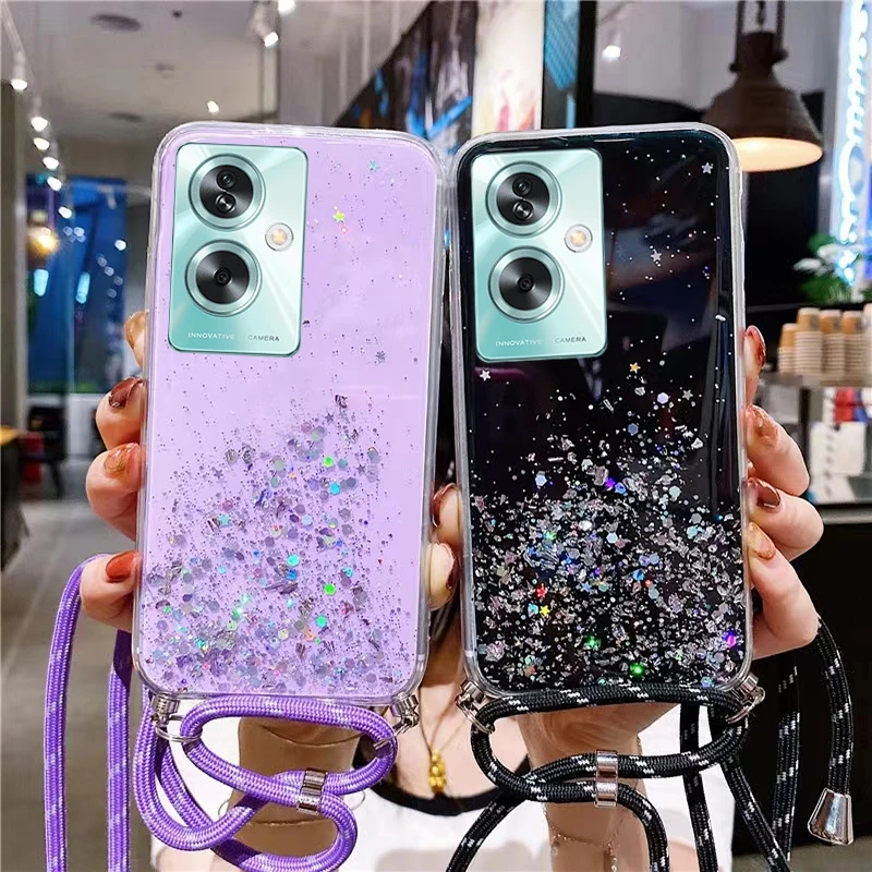Чехол для телефона OPPO A79 5G Роскошный Блестящий Звездное небо мягкий прозрачный