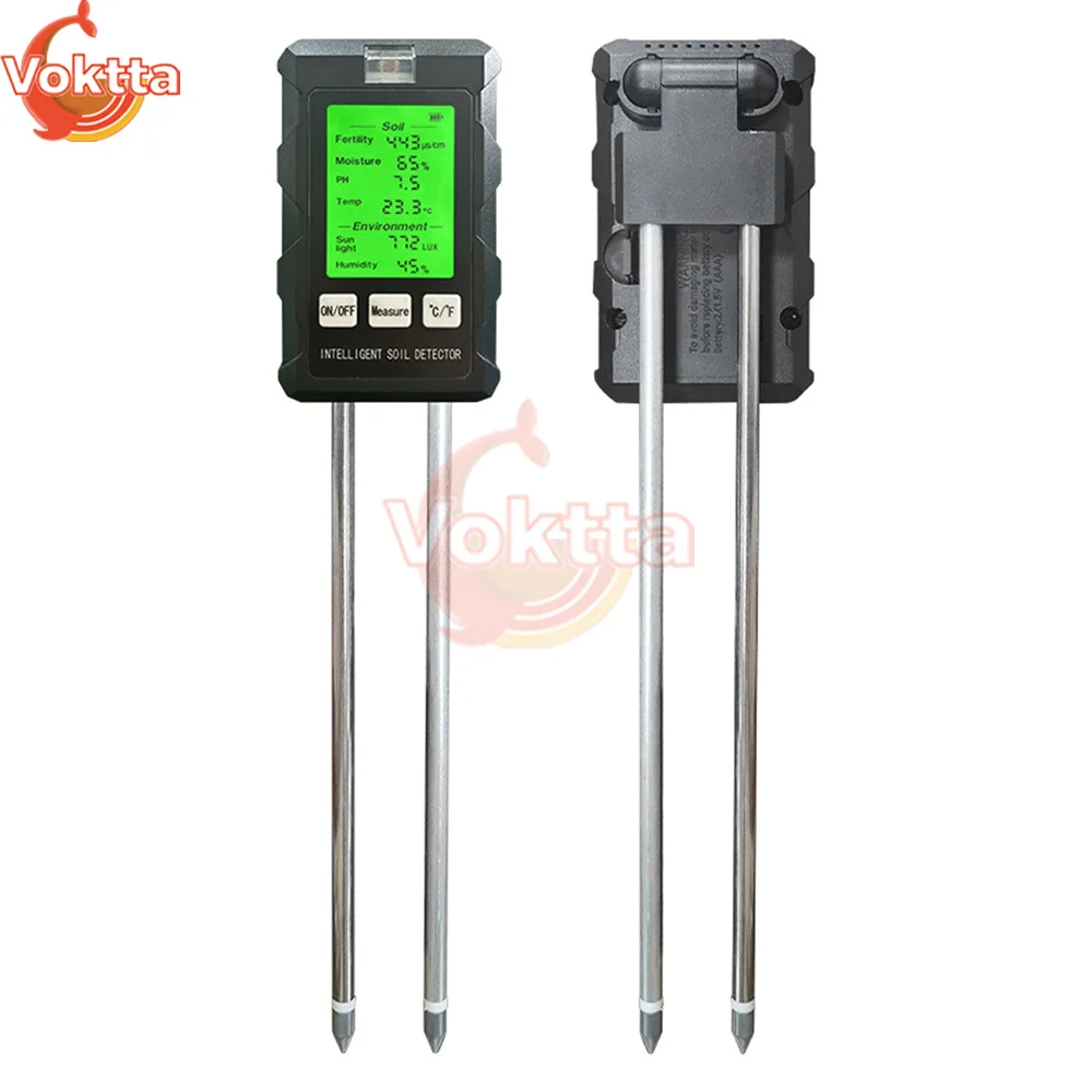 Тестер PH почвы 6 в 1, анализатор влажности PH с ЖК-экраном, прибор для измерения влажности питательной воды, садовый тестер почвы для посадки цветов
Тестер PH почвы 6 в 1, анализатор влажности PH с ЖК-экраном, прибор для измерения влажности питательной воды, садовый тестер почвы для посадки цветов