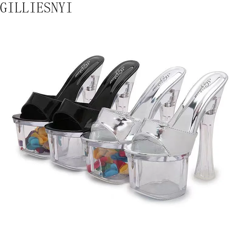 New WomanTransparent Crystal Slippers Model Sandals Large Size 34-43 Square Heel Wedding Shoes Sexy Women's High Heels 17cm
New WomanTransparent Crystal Slippers Model Sandals Large Size 34-43 Square Heel Wedding Shoes Sexy Women's High Heels 17cm