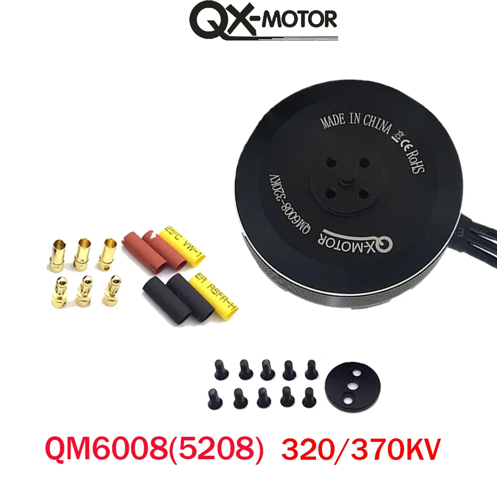 QX-MOTOR Brushless Motor QM6008 (5208) 6S Lipo For 1555 1755 1855 Propeller Rc Multicopter Hexacopter Octacopter
QX-MOTOR Brushless Motor QM6008 (5208) 6S Lipo For 1555 1755 1855 Propeller Rc Multicopter Hexacopter Octacopter