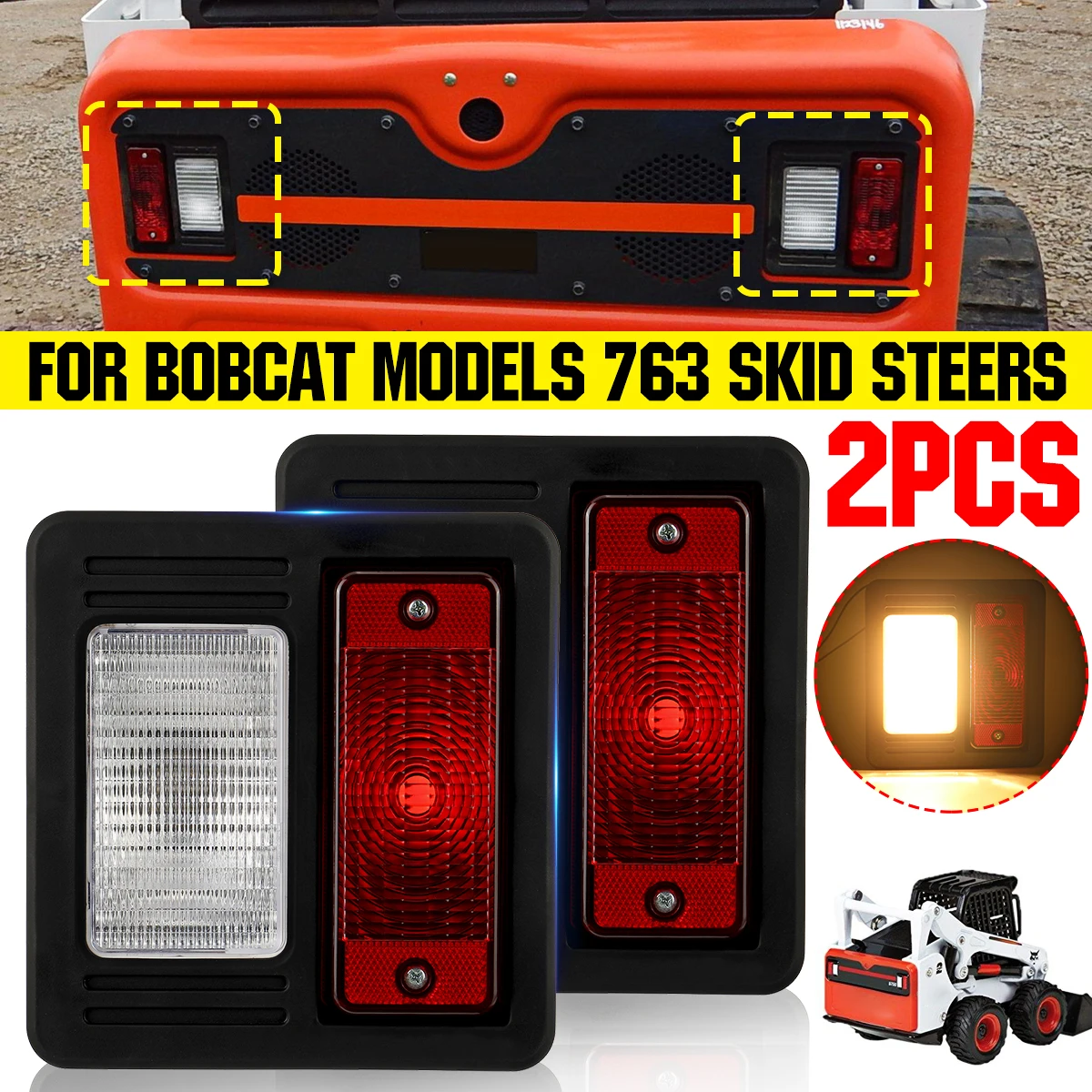 2/1Pcs 12V Tail Light Assembly Turn Signal Rear Light Lamp Indicator Amber Reverse Taillight Loader for Bobcat 763 Skid Steer
2/1Pcs 12V Tail Light Assembly Turn Signal Rear Light Lamp Indicator Amber Reverse Taillight Loader for Bobcat 763 Skid Steer