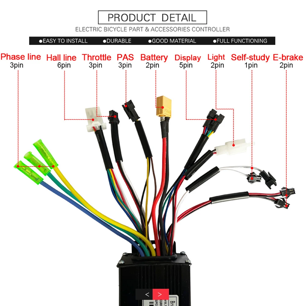 Sine Wave Controller 24-48V 26A Black Controller+Display Electric Scooter Electric Scooter Replacement Parts Hot Sale 2022 New
Sine Wave Controller 24-48V 26A Black Controller+Display Electric Scooter Electric Scooter Replacement Parts Hot Sale 2022 New