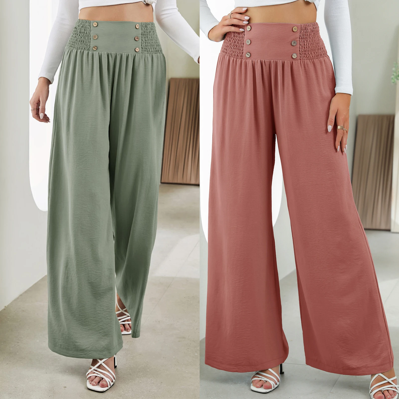 Women Wide Leg Pants Elegant Korean Y2k Style High Waist Pants High Street Fashion Solid Color Straight Trousers
Women Wide Leg Pants Elegant Korean Y2k Style High Waist Pants High Street Fashion Solid Color Straight Trousers