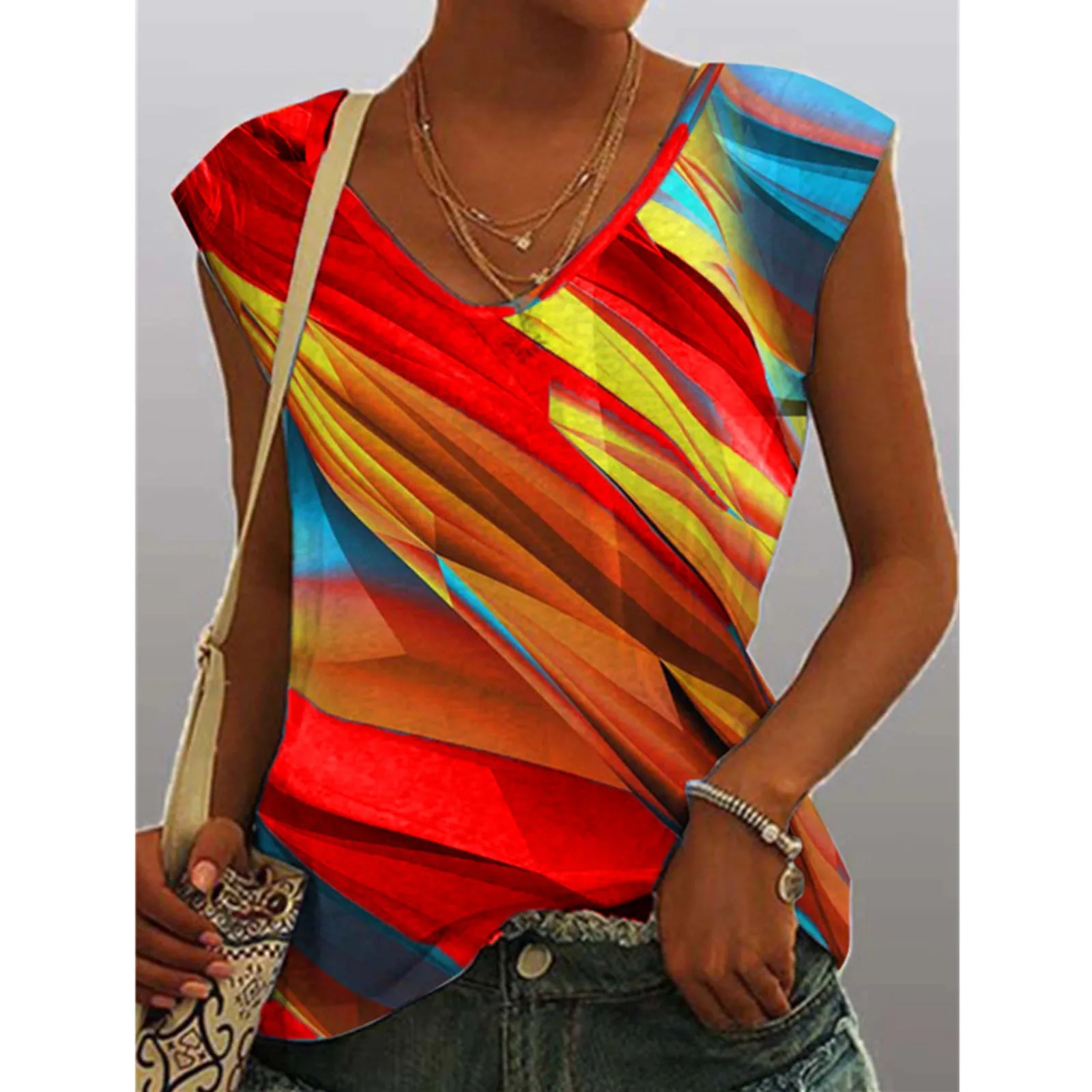 Ladies Casual Tops Fashion Sleeveless Printing V Collar Vest Y2k Loose Blouse Shirt Top Roupas Femininas Camisetas Топ Женский
Ladies Casual Tops Fashion Sleeveless Printing V Collar Vest Y2k Loose Blouse Shirt Top Roupas Femininas Camisetas Топ Женский