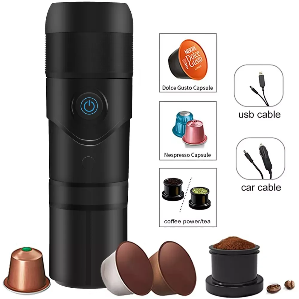 Portable Coffee Machine for Car DC 12V Nespresso Coffe Maker Dolcegusto Capsule Coffee Powder for Home Car Camping
Portable Coffee Machine for Car DC 12V Nespresso Coffe Maker Dolcegusto Capsule Coffee Powder for Home Car Camping