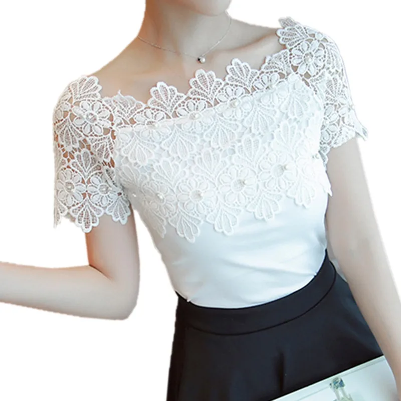 2020 Spring New Hollow Out Sexy Women Tops Short Sleeve Blouse Fashion Elegant Blouses Lace Patchwork Fashion Casual Shirts 80F
2020 Spring New Hollow Out Sexy Women Tops Short Sleeve Blouse Fashion Elegant Blouses Lace Patchwork Fashion Casual Shirts 80F