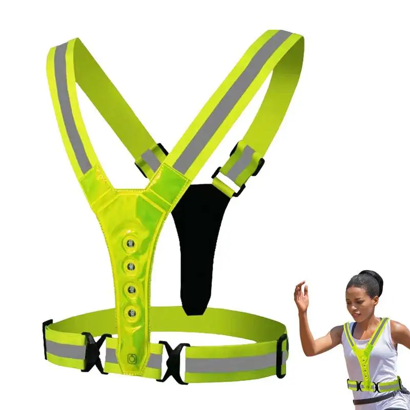LED Running Light Vest Adjustable Light Up Sports Vest With Lights High Visibility Reflective Safety Vest For Running Cycling
LED Running Light Vest Adjustable Light Up Sports Vest With Lights High Visibility Reflective Safety Vest For Running Cycling