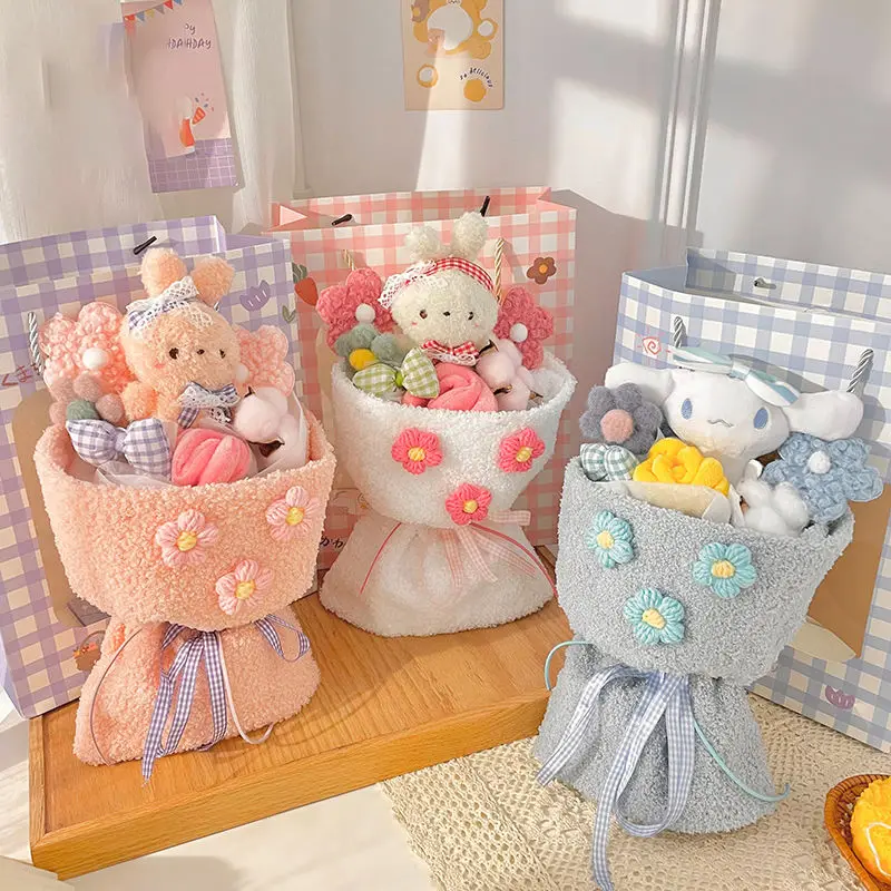 Sanrio Kawai Cinnamoroll, плюшевая фотография для детей, подруги, друзей, креативный милый аниме букет, подарки на Выпускные 
Sanrio Kawai Cinnamoroll, плюшевая фотография для детей, подруги, друзей, креативный милый аниме букет, подарки на Выпускные