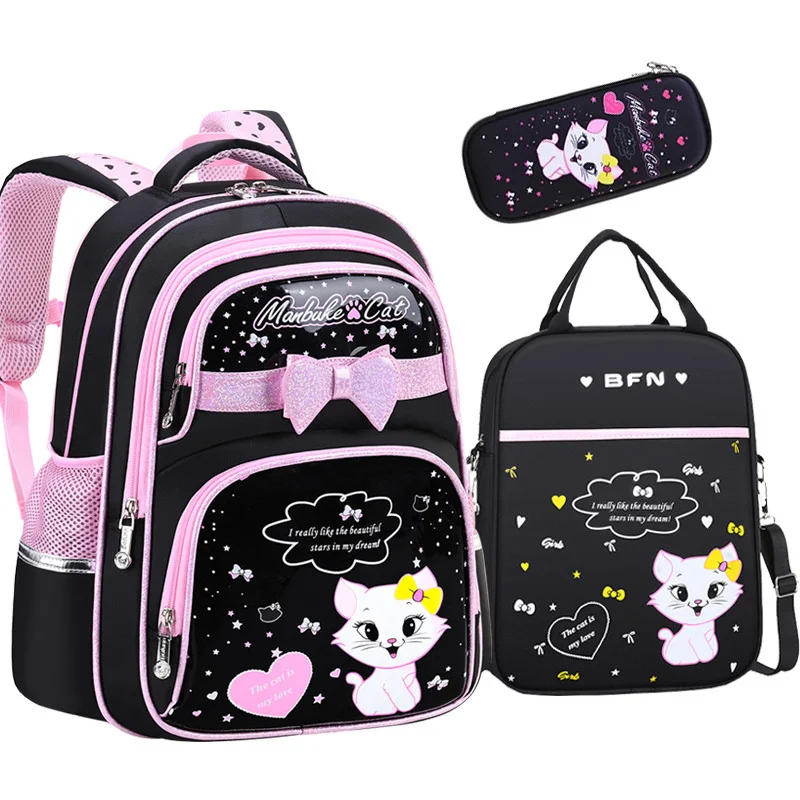 Bow-Knot Children School Backpack Waterproof School Bags Girls Kids SchoolBag Cartoon Cat Orthopedic Backpacks Mochila Black
Bow-Knot Children School Backpack Waterproof School Bags Girls Kids SchoolBag Cartoon Cat Orthopedic Backpacks Mochila Black