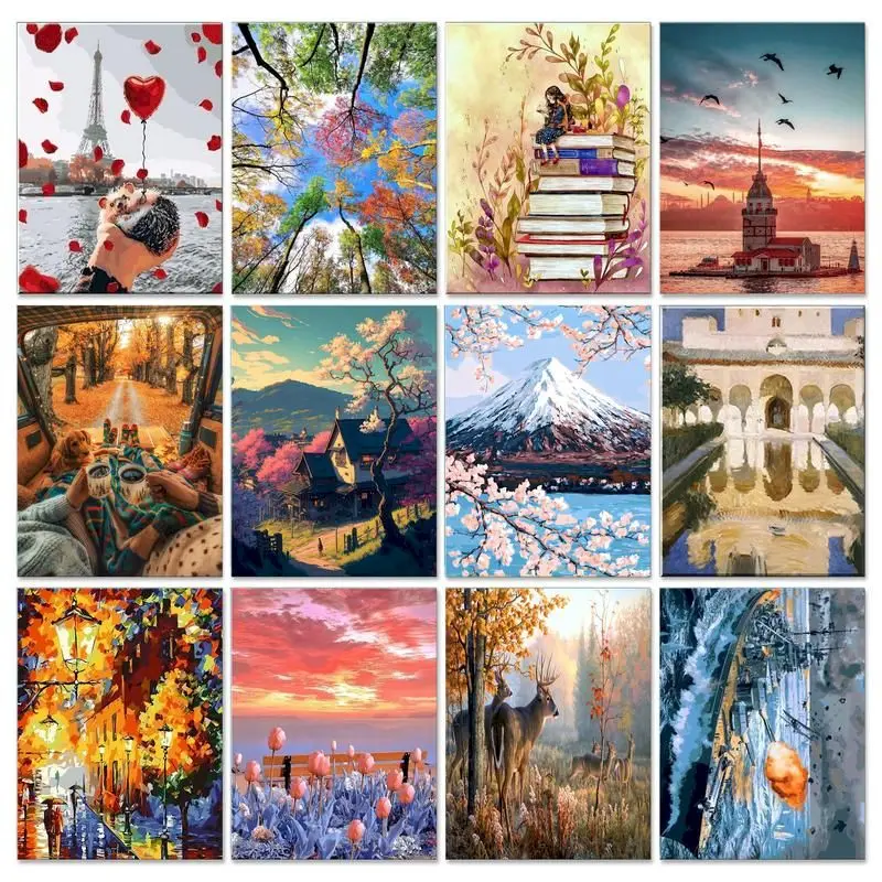 GATYZTORY Autumn Scenery Paint by Numbers Picture Handpainted Kits Oil Paintings on Number Adults Crafts Original Gifts Wall Art
GATYZTORY Autumn Scenery Paint by Numbers Picture Handpainted Kits Oil Paintings on Number Adults Crafts Original Gifts Wall Art