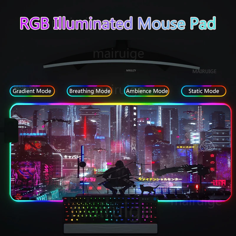 RGB Led Backlight Mouse Pad Cool Cyberpunk Gaming Accessories Carpets Large Mause Pad Gamer XL Neon Mechanical Keyboard Desk Mat
RGB Led Backlight Mouse Pad Cool Cyberpunk Gaming Accessories Carpets Large Mause Pad Gamer XL Neon Mechanical Keyboard Desk Mat