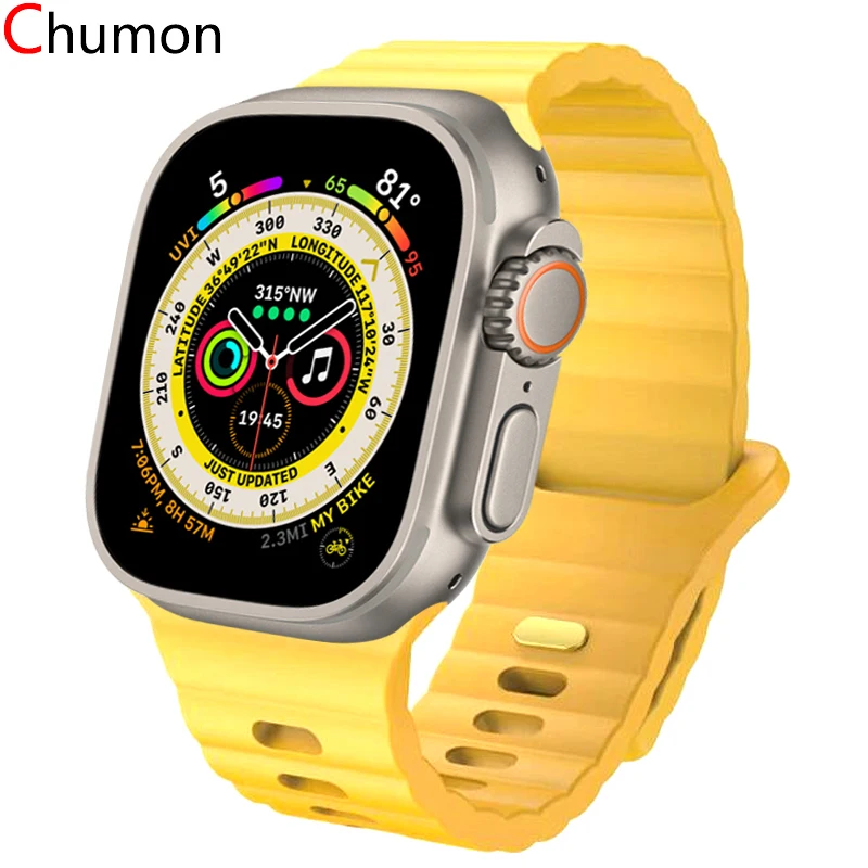 Silicone Strap For Apple Watch Ultra Band 49mm Series 8 45mm 44mm 41mm 40mm Smart Watch Bracelet Correa For iWatch 7 6 5 4 3 SE
Silicone Strap For Apple Watch Ultra Band 49mm Series 8 45mm 44mm 41mm 40mm Smart Watch Bracelet Correa For iWatch 7 6 5 4 3 SE