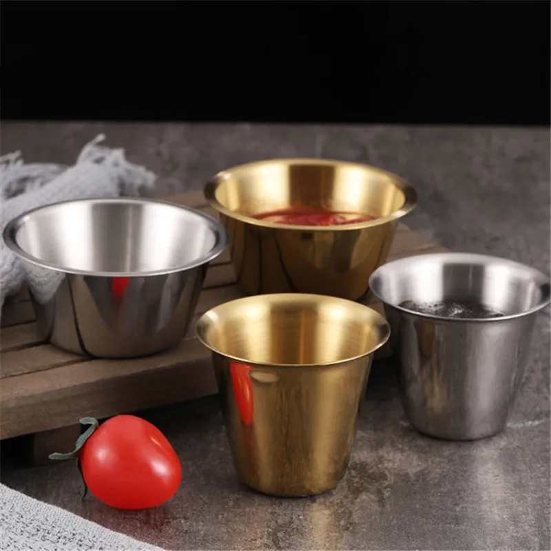Reusable 304 Stainless Steel Appetizer Dipping Bowl Plates Steak Sauce Container Dipping Cups Sauce Cups Barbecue Bar Restaurant
Reusable 304 Stainless Steel Appetizer Dipping Bowl Plates Steak Sauce Container Dipping Cups Sauce Cups Barbecue Bar Restaurant