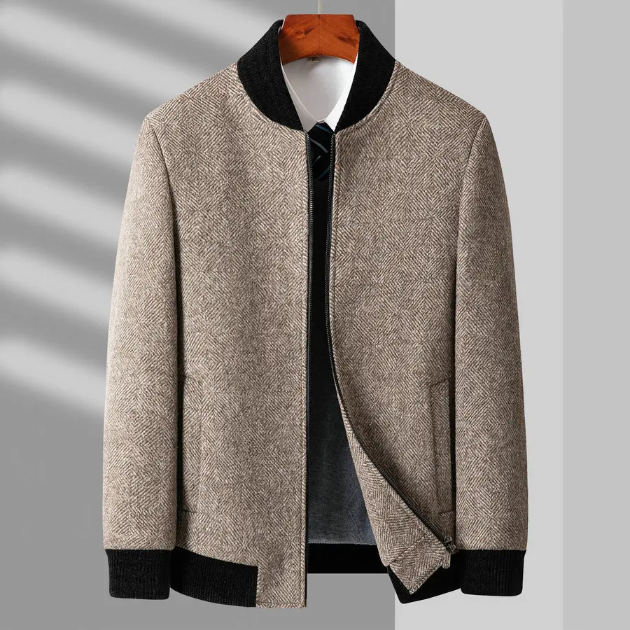 2022 Autumn Winter Men Khaki Gray Sheep Woolen Blend Jackets Male Elegant Cashmere Wool Basic Bomber Coats Casual Tweed Outwear
2022 Autumn Winter Men Khaki Gray Sheep Woolen Blend Jackets Male Elegant Cashmere Wool Basic Bomber Coats Casual Tweed Outwear