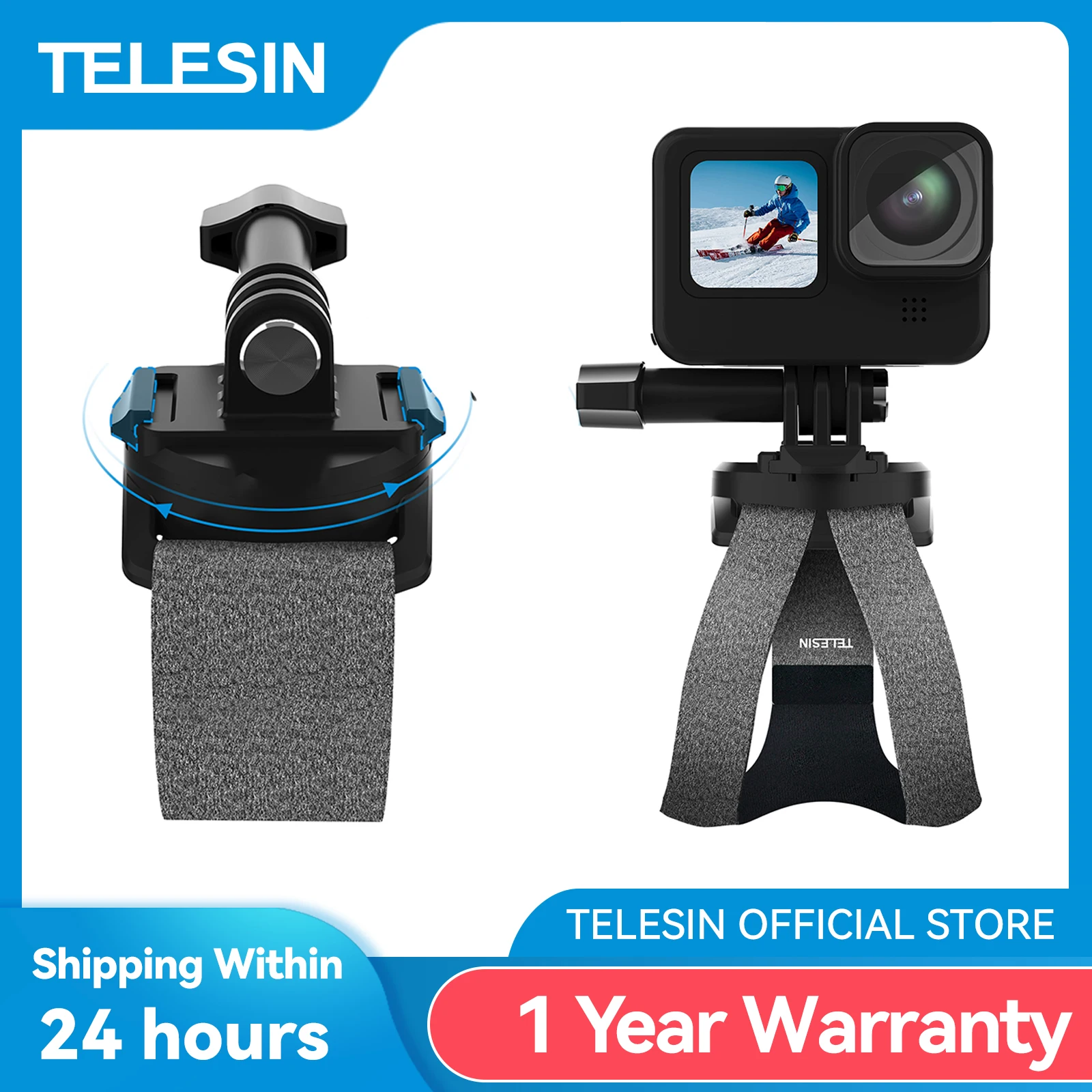TELESIN 360 Degree Rotation Hand Wrist Strap Quick Adjust Mount for GoPro Hero 12 11 10 9 8 7 6 5 Insta360 Osmo Action SJCAM
TELESIN 360 Degree Rotation Hand Wrist Strap Quick Adjust Mount for GoPro Hero 12 11 10 9 8 7 6 5 Insta360 Osmo Action SJCAM