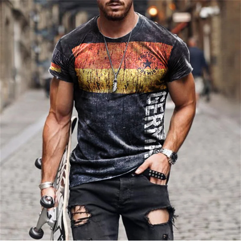 New Summer European And American Retro Style Printed Men's T-shirt Short-sleeved Fashion Casual Top Round Neck Oversized
New Summer European And American Retro Style Printed Men's T-shirt Short-sleeved Fashion Casual Top Round Neck Oversized