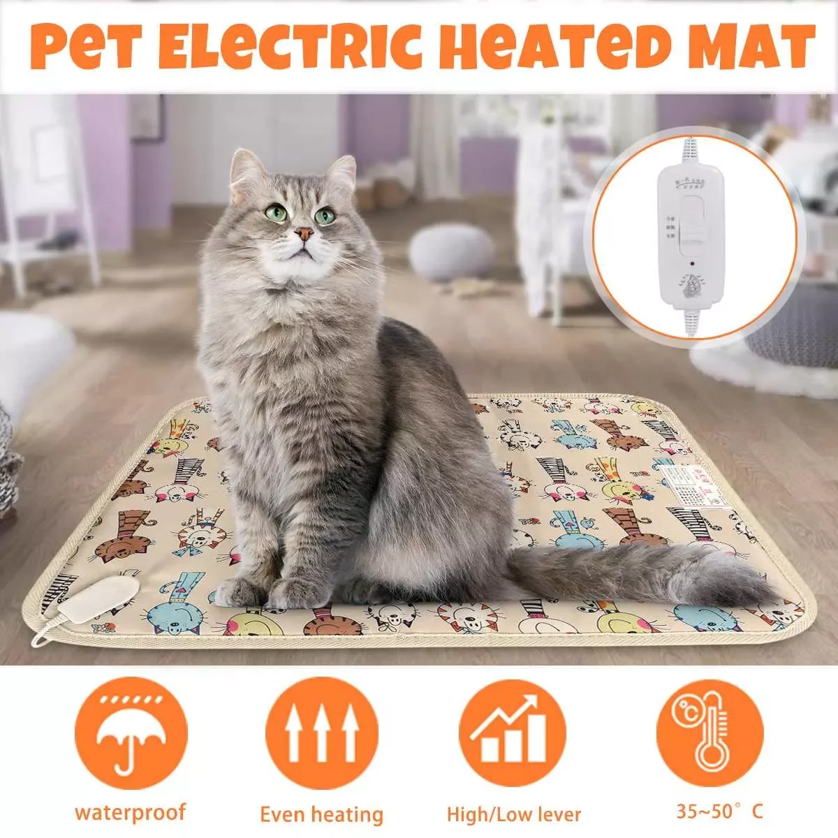 Pet Dog Cat Waterproof Heating Pad Body Winter Warmer Mat Bed Blanket Animals Bed Heater Accessories
Pet Dog Cat Waterproof Heating Pad Body Winter Warmer Mat Bed Blanket Animals Bed Heater Accessories
