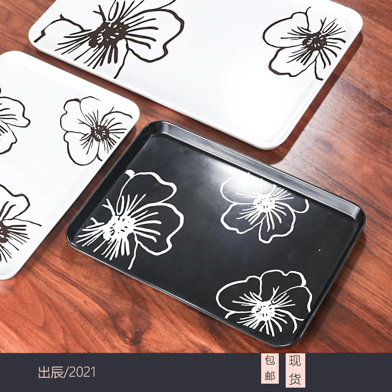 Tea Tray Rectangular Household Plastic Plate with Water Cups Home Serving Storage Tray
Tea Tray Rectangular Household Plastic Plate with Water Cups Home Serving Storage Tray