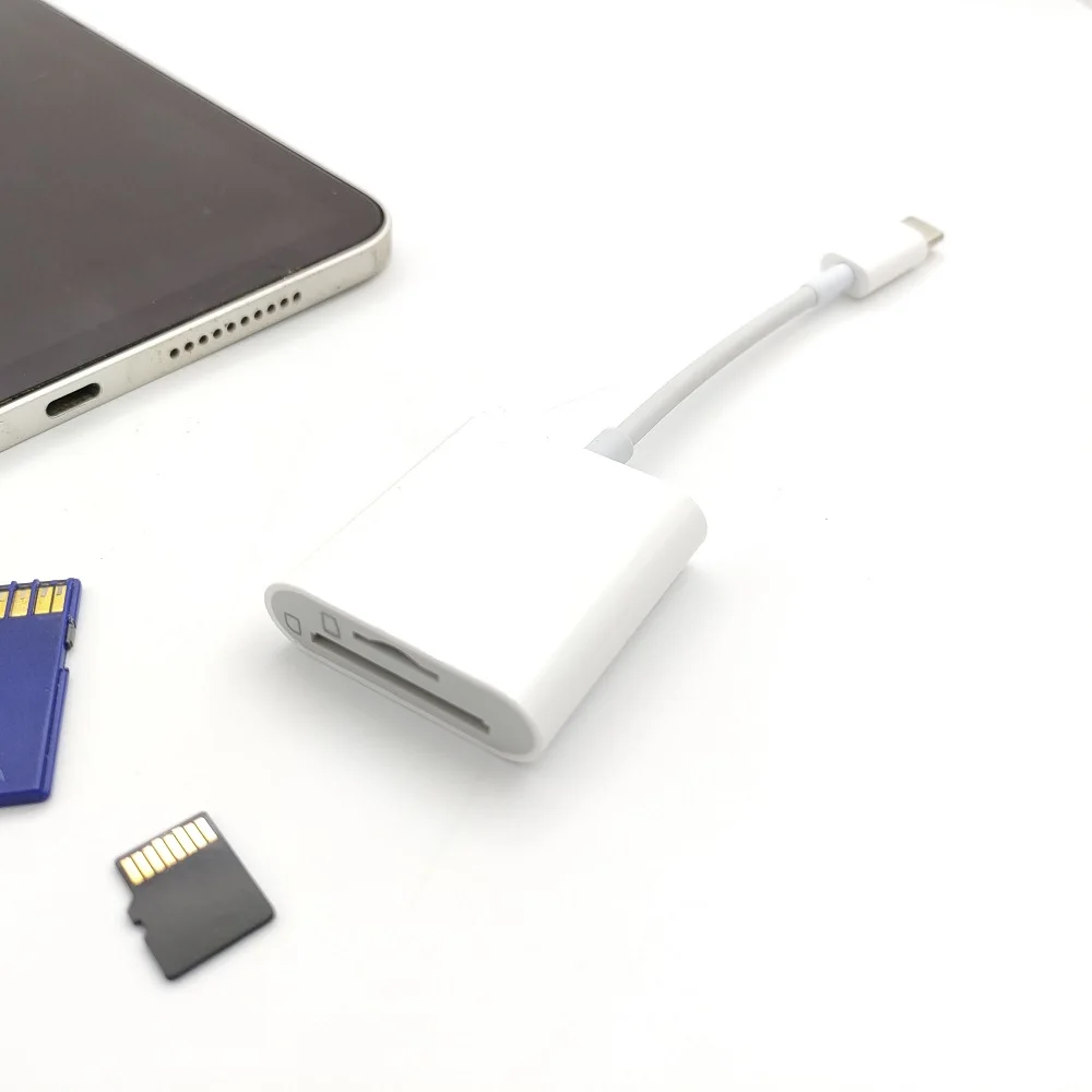 

Устройство для чтения карт памяти USB C-SD, адаптер для чтения карт SD/MicroSD-USB C [Thunderbolt 3], совместим с iPad Pro 2020/2019, MacBook Pro