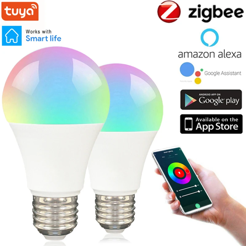 Светодиодная лампа Zigbee с регулируемой яркостью, умная лампа с дистанционным управлением, Wi-Fi, Bluetooth, Цоколь E27, 9 Вт 
Светодиодная лампа Zigbee с регулируемой яркостью, умная лампа с дистанционным управлением, Wi-Fi, Bluetooth, Цоколь E27, 9 Вт