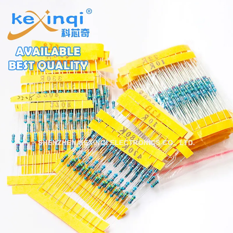 30Kinds*10pcs=300PCS 10 -1M Ohm 1/4w Resistance 1% Metal Film Resistor Assortment Kit Set 10R 22R 47R 100R 150R 200R 220R 270R
30Kinds*10pcs=300PCS 10 -1M Ohm 1/4w Resistance 1% Metal Film Resistor Assortment Kit Set 10R 22R 47R 100R 150R 200R 220R 270R