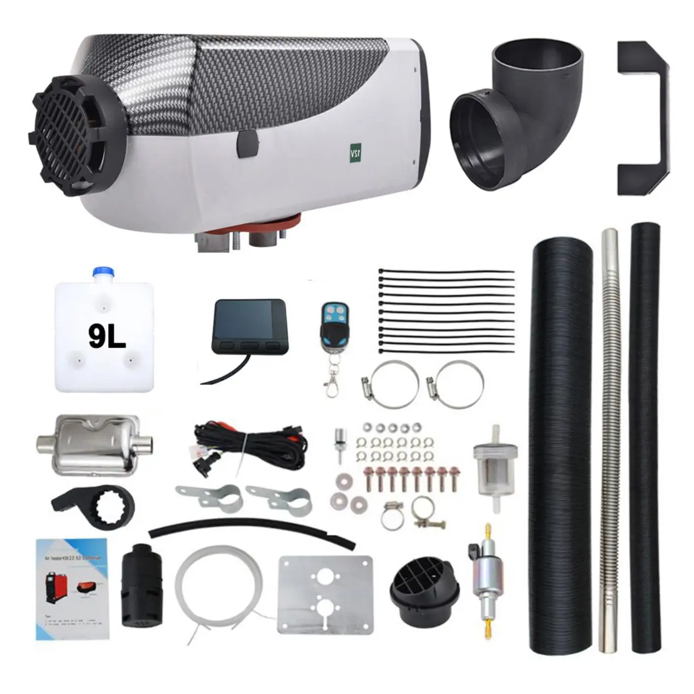 Car Heater 5KW 12V/24V Air s Heater Parking Heater With Remote Control LCD Monitor for RV, Motorhome Trailer, Trucks, Boat
Car Heater 5KW 12V/24V Air s Heater Parking Heater With Remote Control LCD Monitor for RV, Motorhome Trailer, Trucks, Boat