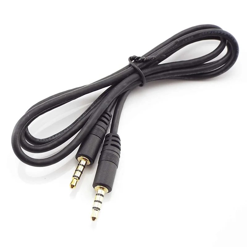 3.5mm Male to male 4 pole Extension Cable with Microphone Stereo Audio Adapter Compatible for Smartphones Tablet 
3.5mm Male to male 4 pole Extension Cable with Microphone Stereo Audio Adapter Compatible for Smartphones Tablet