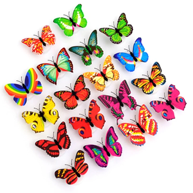 LED Butterfly Decoration Night Light Sticker Single And Double Wall Light For Garden Backyard Lawn Festive Party 
LED Butterfly Decoration Night Light Sticker Single And Double Wall Light For Garden Backyard Lawn Festive Party