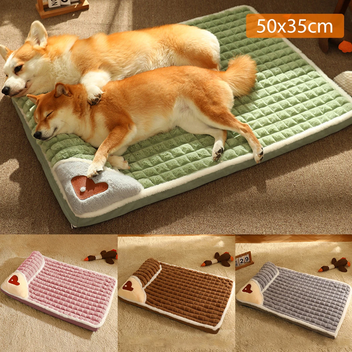Dog Bed Mat Pet Bed Soft Warm Dog Bed with Pillow Detachable Washable Pet Sleeping Mat Anti-Slip Comfy Kennel Pad Thicken Sponge
Dog Bed Mat Pet Bed Soft Warm Dog Bed with Pillow Detachable Washable Pet Sleeping Mat Anti-Slip Comfy Kennel Pad Thicken Sponge
