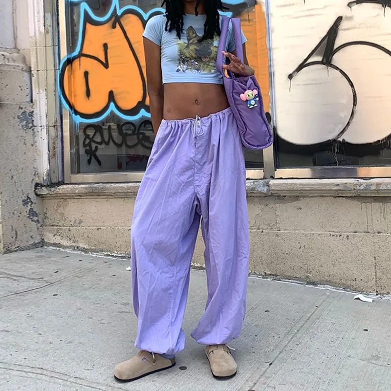 Fashion Oversized Y2K Baggy Tech Pants Loose Casual Aesthetic Streetwear Wide Leg Pants Purple Elegant Sweatpants woman pants
Fashion Oversized Y2K Baggy Tech Pants Loose Casual Aesthetic Streetwear Wide Leg Pants Purple Elegant Sweatpants woman pants