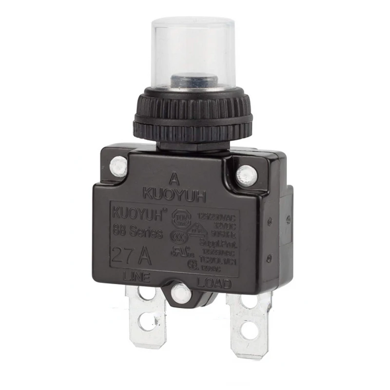

Kuoyuh 88 series Mini Miniature Overload Protector 4A 5A 8A 10A 12A 15A 20A 27A Electrical automatic Circuit Breaker