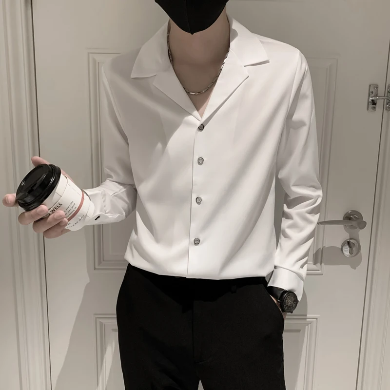 High Quality Solid Shirts for Men Clothing 2022 Korean Slim Fit Men Casual Shirts Long Sleeve Streetwear/Night Club/Prom Tuxedo
High Quality Solid Shirts for Men Clothing 2022 Korean Slim Fit Men Casual Shirts Long Sleeve Streetwear/Night Club/Prom Tuxedo
