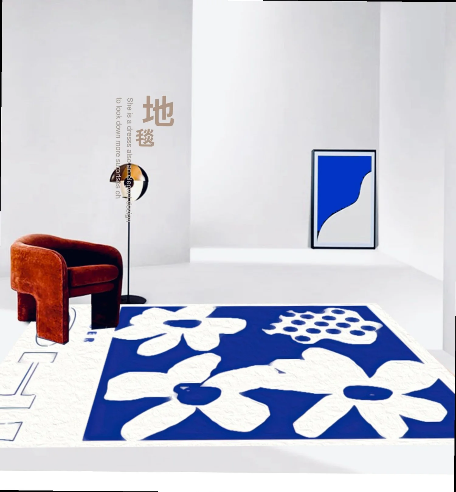 

Hot Sale Premium Klein Blue Rugs Room Decoration Teenager Carpets Large Area Carpet Cloakroom Living Mat In Lounge Home Rug