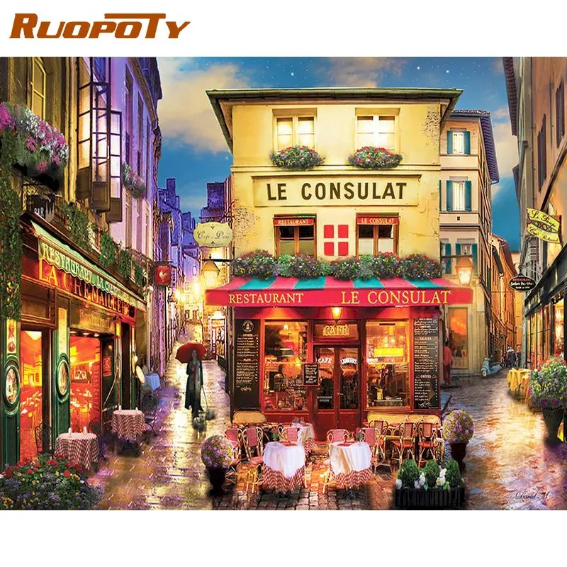 RUOPOTY Acrylic Painting By Numbers Handicraft Frame Picture Drawing Street Landscape Diy Gift For Adults Landscape Home Decors
RUOPOTY Acrylic Painting By Numbers Handicraft Frame Picture Drawing Street Landscape Diy Gift For Adults Landscape Home Decors