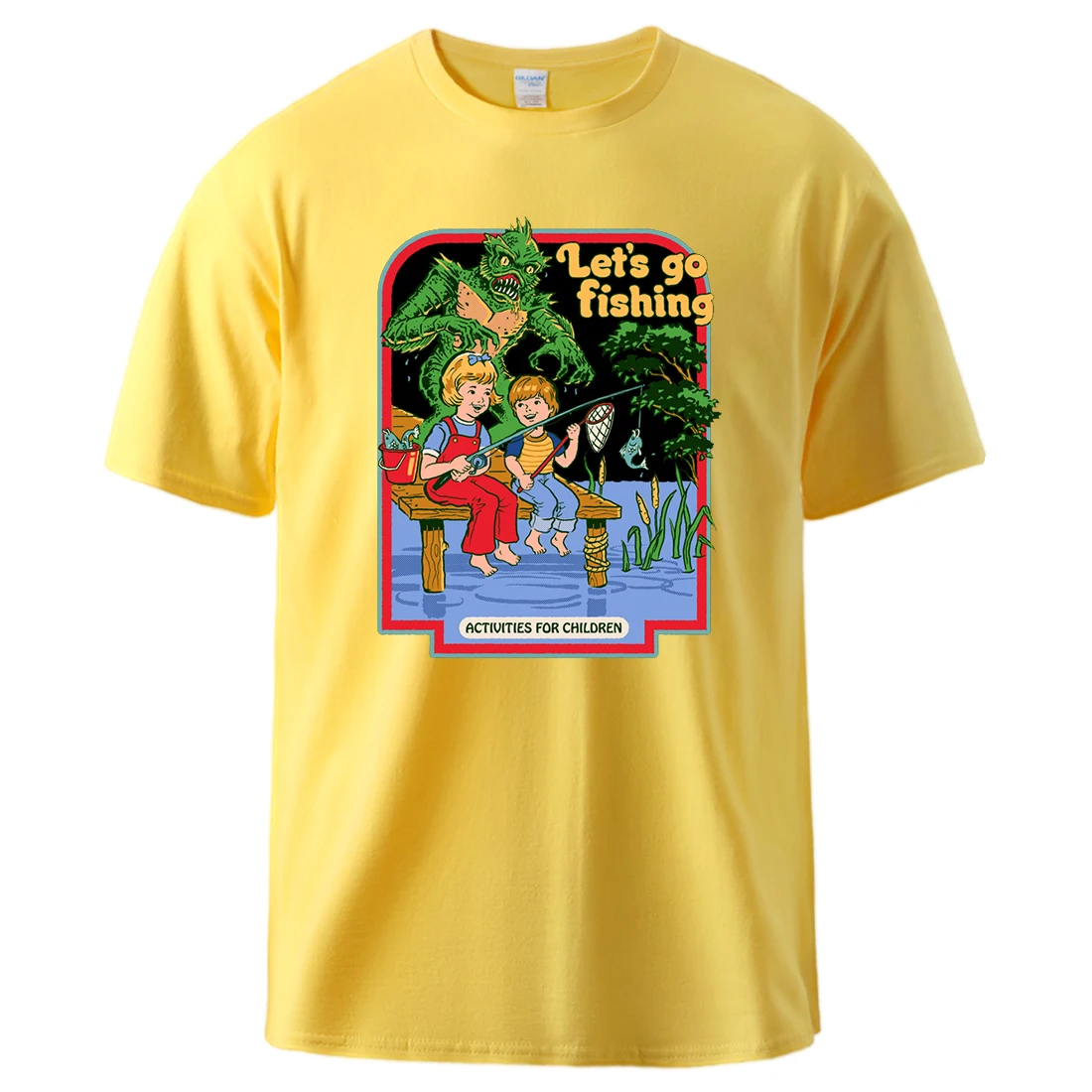 Мужская свободная футболка с круглым вырезом, летняя удобная одежда 
Мужская свободная футболка с круглым вырезом, летняя удобная одежда