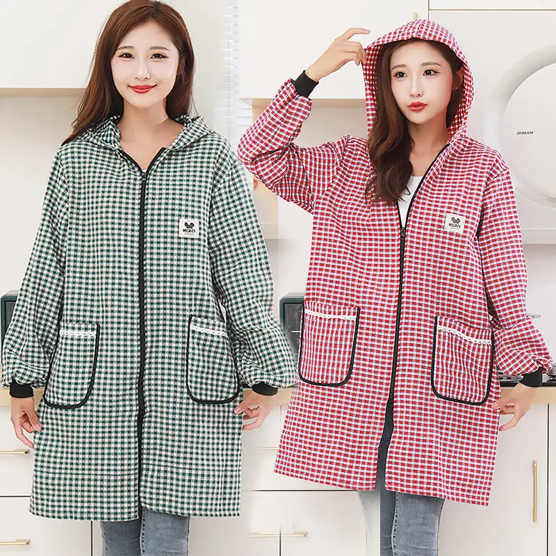 Maid maid apron barber work clothes Cotton Apron long sleeve blouse adult work clothes are wearing home cooking coats
Maid maid apron barber work clothes Cotton Apron long sleeve blouse adult work clothes are wearing home cooking coats