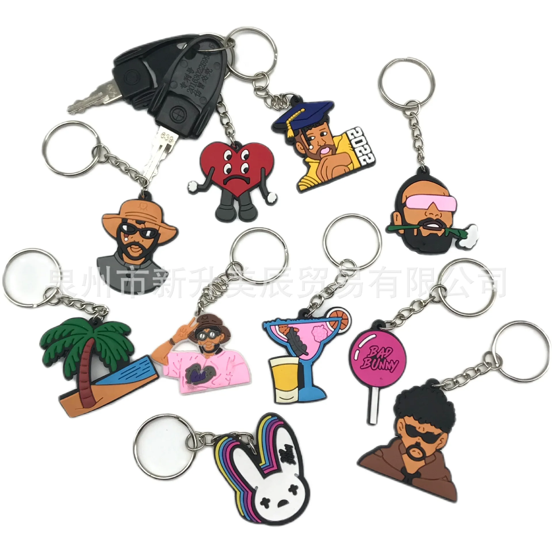 Bad Bunny Keychain DIY Bag Pendant Cartoon PVC Soft Rubber Accessories Bad Rabbit European Style Video Peripheral Products
Bad Bunny Keychain DIY Bag Pendant Cartoon PVC Soft Rubber Accessories Bad Rabbit European Style Video Peripheral Products