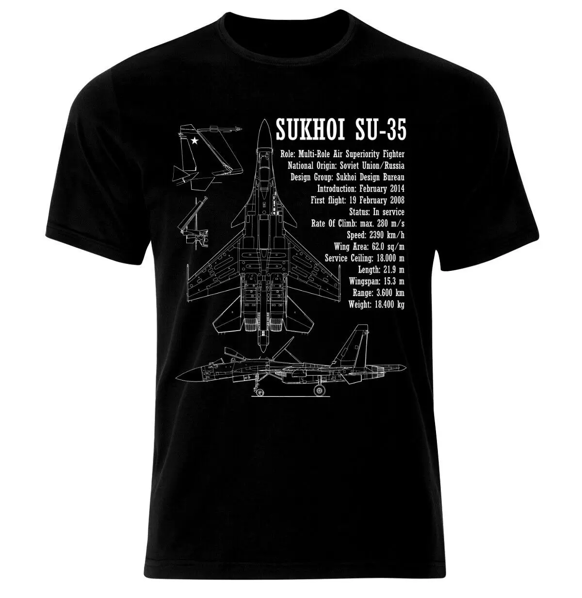Rare Russian Air Force Su-35 Fighter Aircraft Blueprint T Shirt. Short Sleeve 100% Cotton Casual T-shirts Loose Top Size S-3XL
Rare Russian Air Force Su-35 Fighter Aircraft Blueprint T Shirt. Short Sleeve 100% Cotton Casual T-shirts Loose Top Size S-3XL