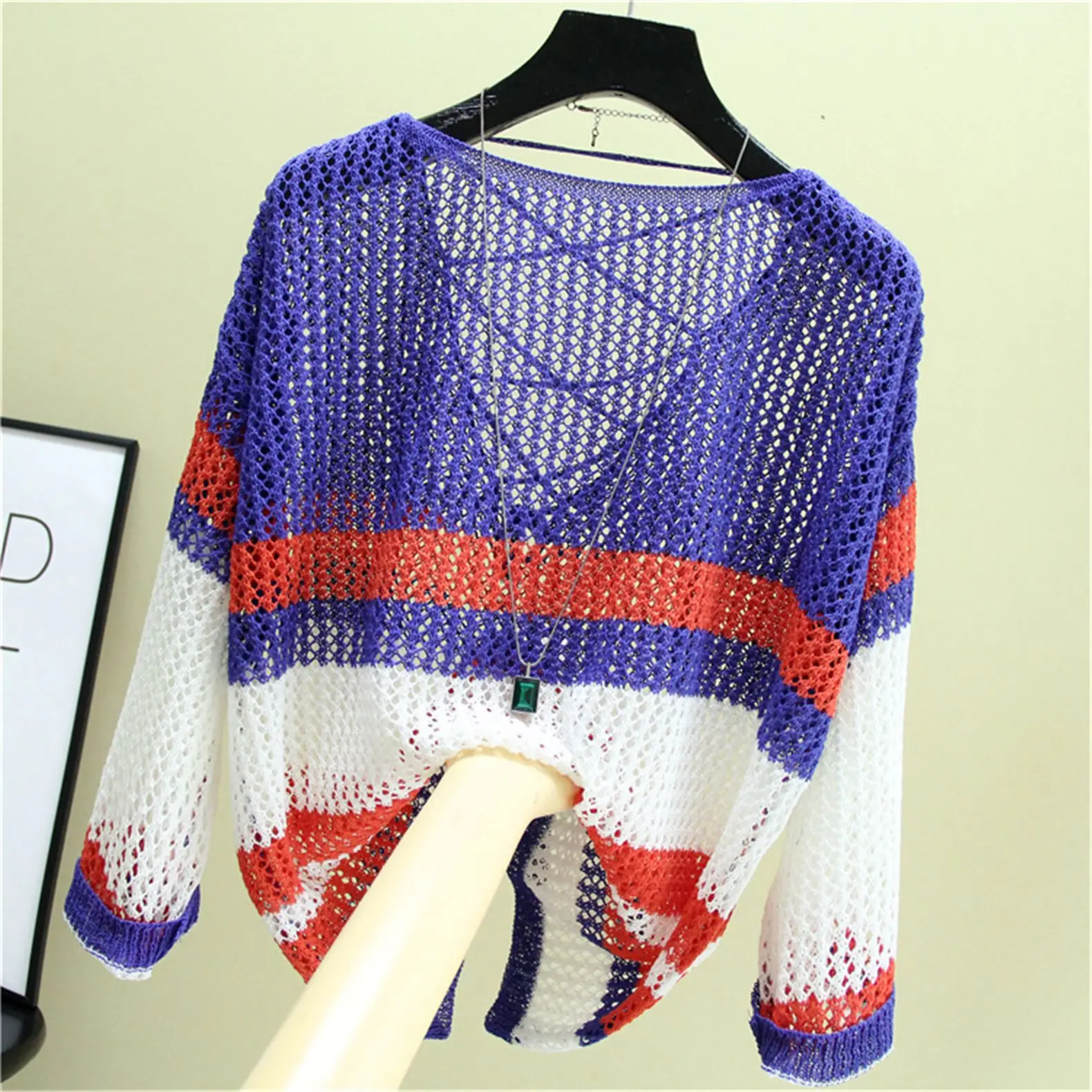 Women's Purple Knit Striped Hollow Blouse Sweater Summer White Fashion Oversized Sexy Backless Bandage Harajuku Pullover Sweater
Women's Purple Knit Striped Hollow Blouse Sweater Summer White Fashion Oversized Sexy Backless Bandage Harajuku Pullover Sweater