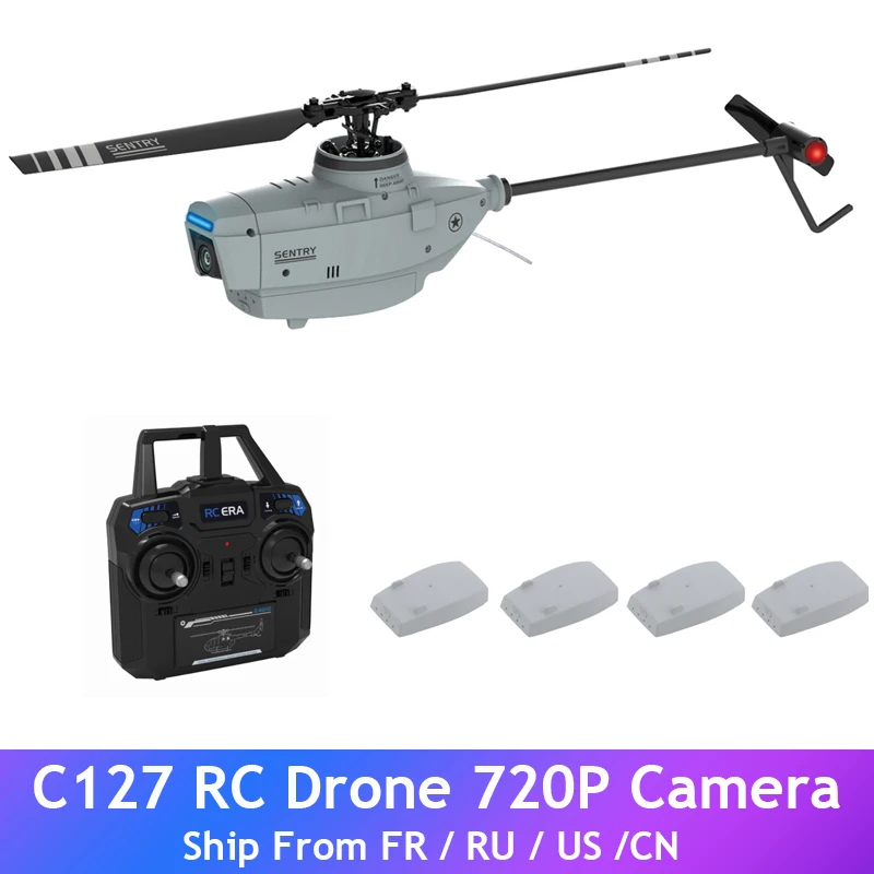 C127 2.4GHz RC Drone 720P Camera 6-Axis Wifi Sentry Helicopter Wide Angle Camera Single Paddle Without Ailerons Spy Drone RC Toy
C127 2.4GHz RC Drone 720P Camera 6-Axis Wifi Sentry Helicopter Wide Angle Camera Single Paddle Without Ailerons Spy Drone RC Toy