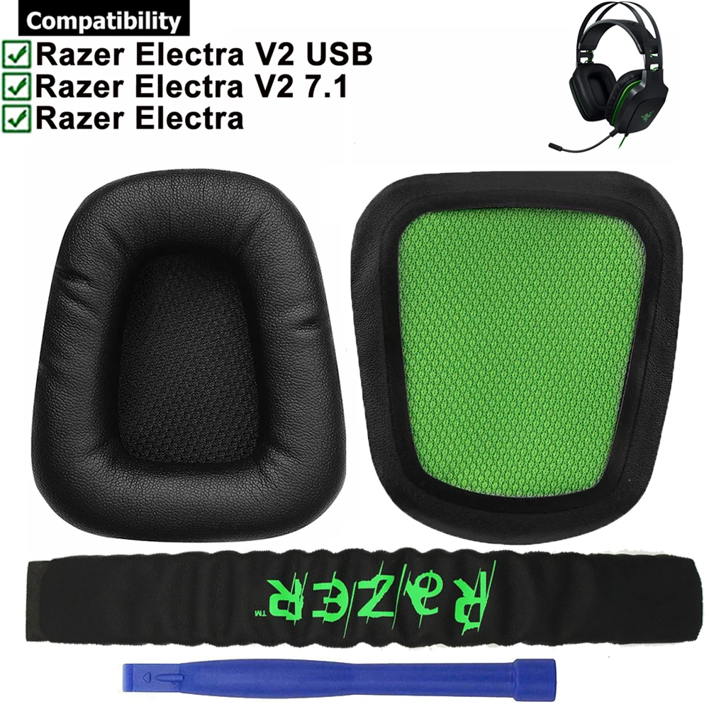 Replacement Soft Foam Earpads Ear Pads Cushion Cover Cups Muffs Green Headband for Razer Chimaera Electra V2 7.1 USB Headsets
Replacement Soft Foam Earpads Ear Pads Cushion Cover Cups Muffs Green Headband for Razer Chimaera Electra V2 7.1 USB Headsets