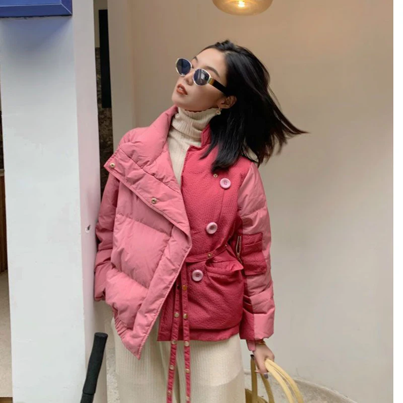 Gidyq Korean Women Patchwork Parkas Winter Fashion Streetwear Female Thick Warm Down Jacket Casual Button Loose Puffty Coat New
Gidyq Korean Women Patchwork Parkas Winter Fashion Streetwear Female Thick Warm Down Jacket Casual Button Loose Puffty Coat New