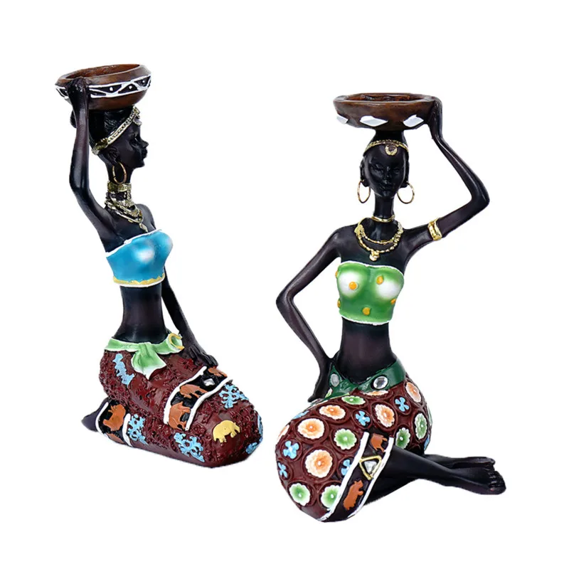 2pcs Decorative Tealight Candle Holder African Figurines Tabletop Decoration Home Party Decor Gift New Year Candlestick
2pcs Decorative Tealight Candle Holder African Figurines Tabletop Decoration Home Party Decor Gift New Year Candlestick