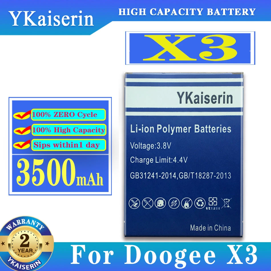 X3 3500mAh Cell Phone Battery for Doogee X3 Li-ion Li-polymer Polymer Battery +Tracking Number
X3 3500mAh Cell Phone Battery for Doogee X3 Li-ion Li-polymer Polymer Battery +Tracking Number