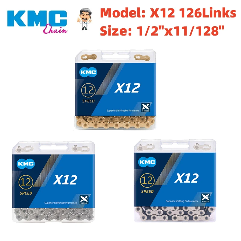 KMC X12 MTB Road Bikes Chains 126L 12 Speed Mountain Bicycle Chain Crankset Boxed Cycling 12 Velocity Parts For Shimano SRAM
KMC X12 MTB Road Bikes Chains 126L 12 Speed Mountain Bicycle Chain Crankset Boxed Cycling 12 Velocity Parts For Shimano SRAM