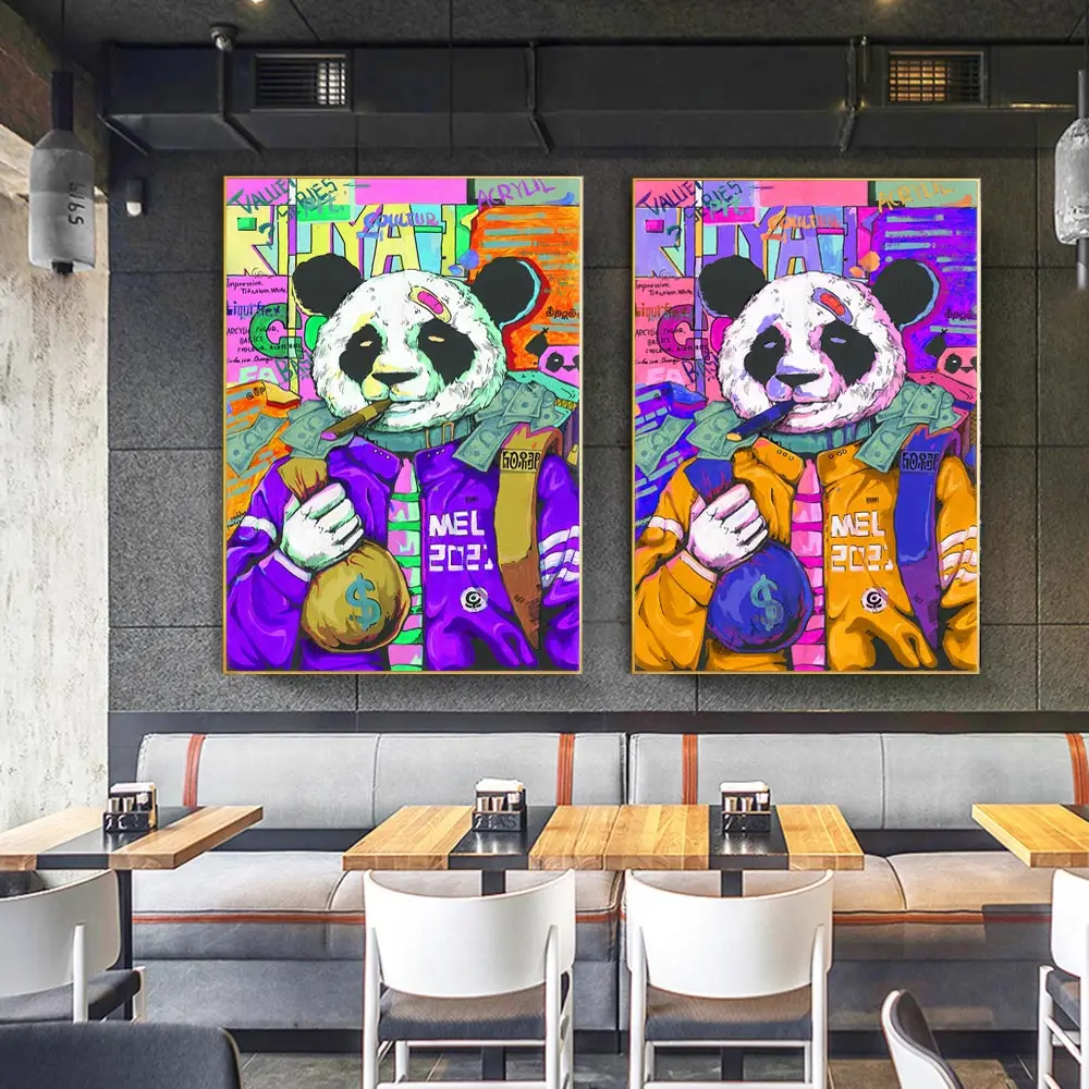2022 Graffiti Art Panda Funny Face Smoking Oil Painting Dollar Money Canvas Poster Printing Modern Living Room Home Decor
2022 Graffiti Art Panda Funny Face Smoking Oil Painting Dollar Money Canvas Poster Printing Modern Living Room Home Decor