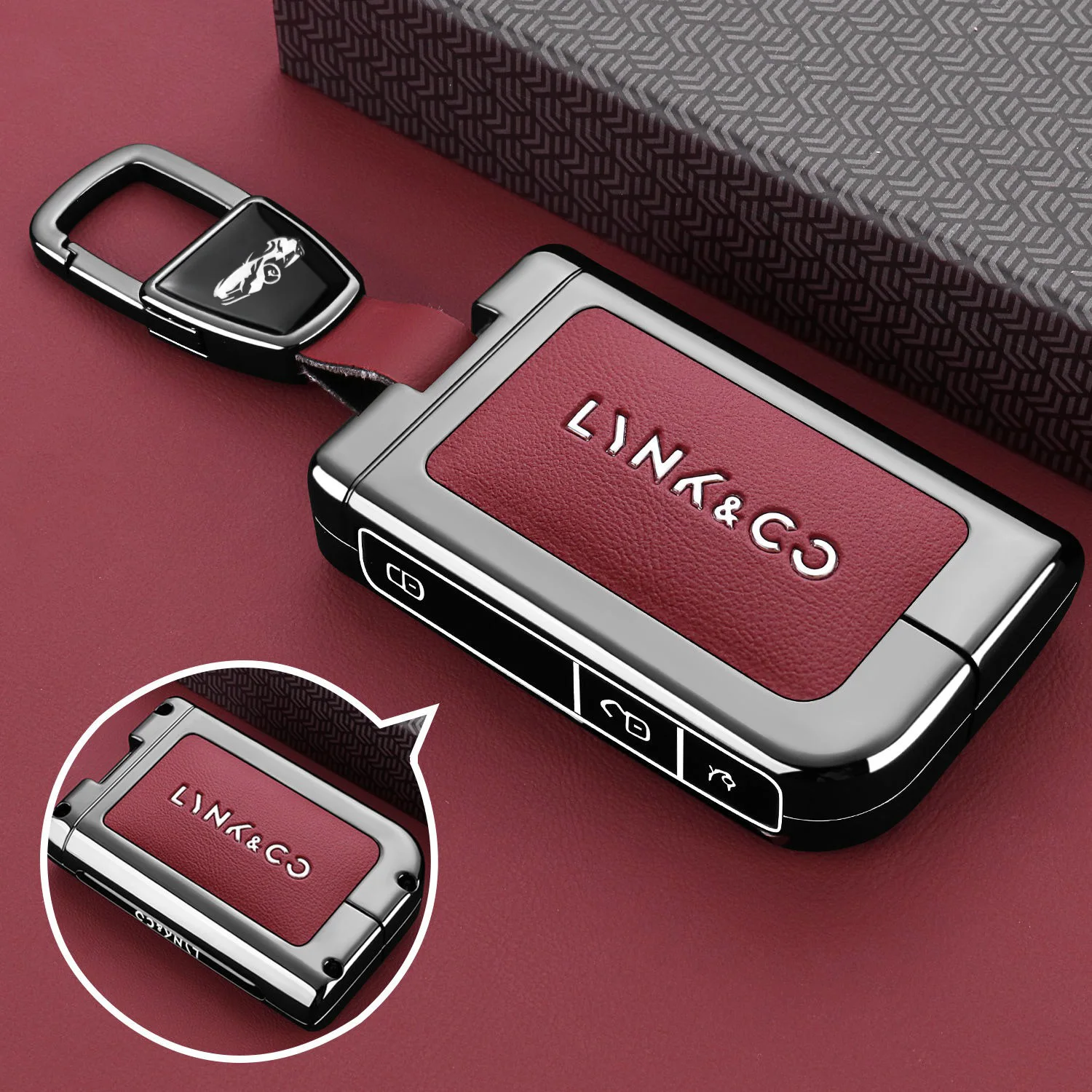 Кожаный чехол для автомобильного ключа из цинкового сплава для LYNK & CO 05 09 01 06 02 03 LYNK CO, чехол для дистанционного управления, держатель для ключей, брелок, автоаксессуары 
Кожаный чехол для автомобильного ключа из цинкового сплава для LYNK & CO 05 09 01 06 02 03 LYNK CO, чехол для дистанционного управления, держатель для ключей, брелок, автоаксессуары