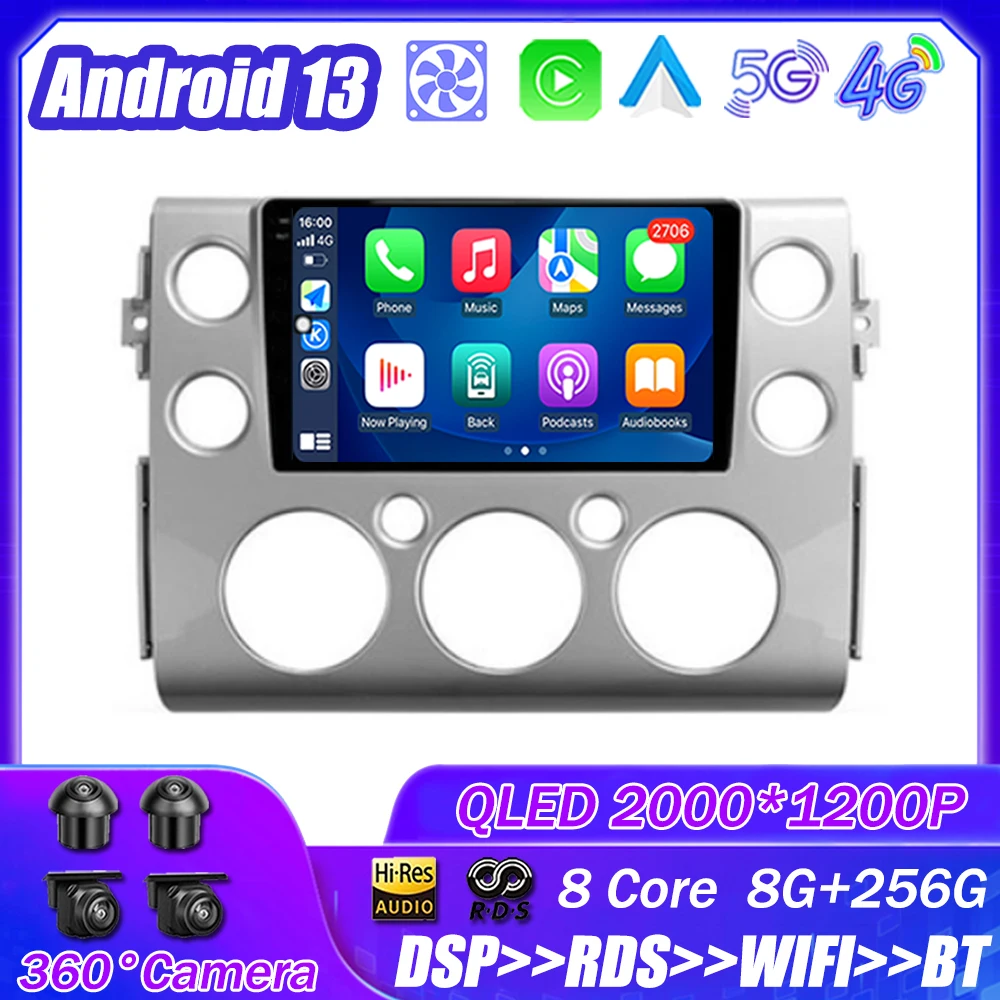 Магнитола на Android 13 для Toyota FJ Cruiser J15 2006-, автомобильный мультимедийный проигрыватель, навигация, стерео, GPS, автомобильное головное устройство, № 2 Din, DVD
Магнитола на Android 13 для Toyota FJ Cruiser J15 2006-, автомобильный мультимедийный проигрыватель, навигация, стерео, GPS, автомобильное головное устройство, № 2 Din, DVD