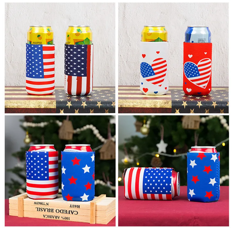 Patriotic Independence Day Bottle Cover Cans Diving Material Cola Cover Insulation Stars And Stripes Decorated 500ml Beer Cover
Patriotic Independence Day Bottle Cover Cans Diving Material Cola Cover Insulation Stars And Stripes Decorated 500ml Beer Cover