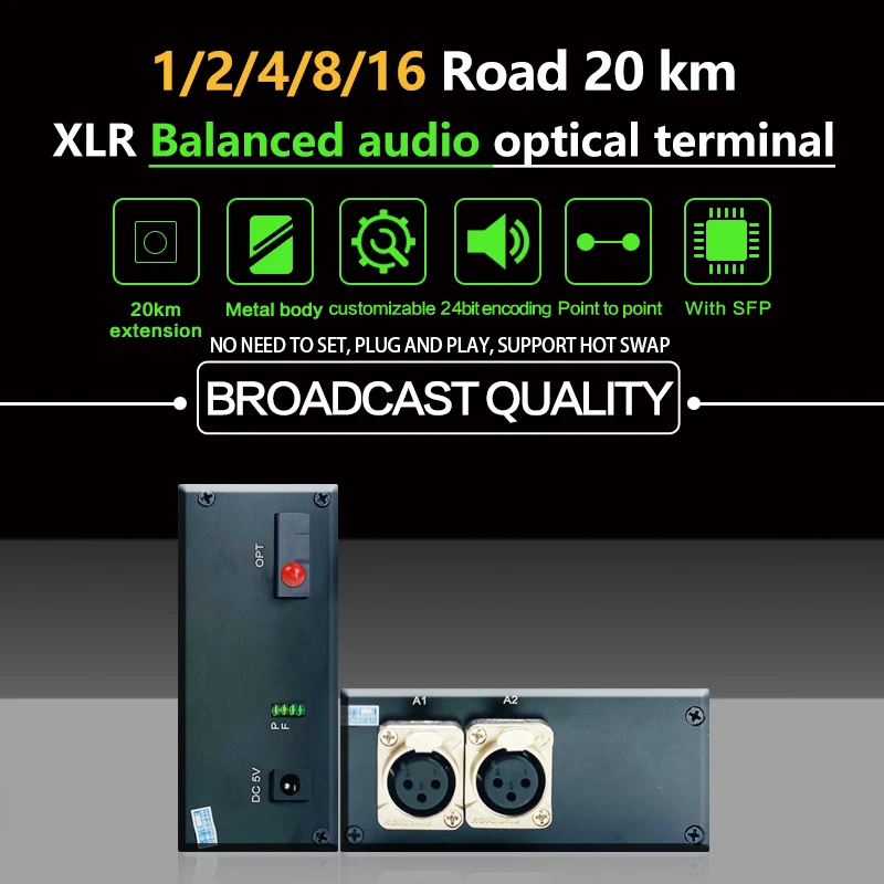 

1 2 4 6 8 16-канальный удлинитель xlr для динамиков XLR сбалансированный аудио FC волоконно-оптический удлинитель передатчик и комплект приемника до 20 км